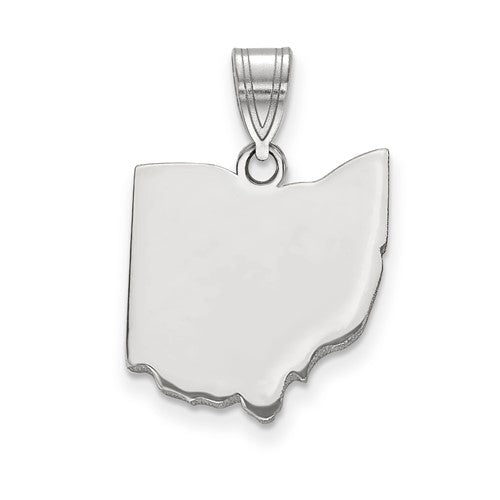 Sterling Silver State of Ohio Pendant