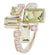 Peridot and Diamond Ring