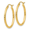 Diamond cut Yellow gold Earrings