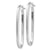 White Gold Oblong Hoop Earrings